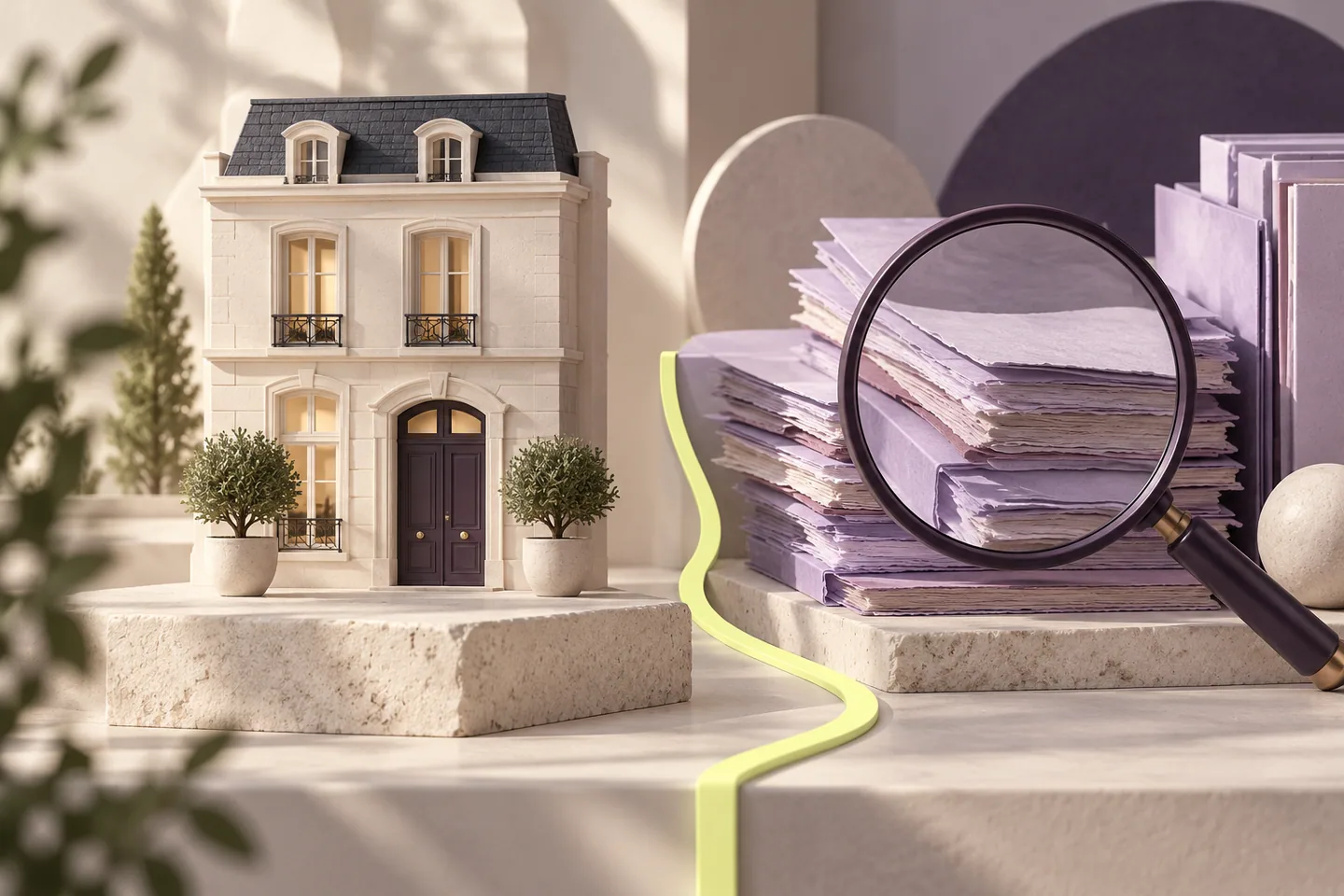A future office address compared with a review of existing records.