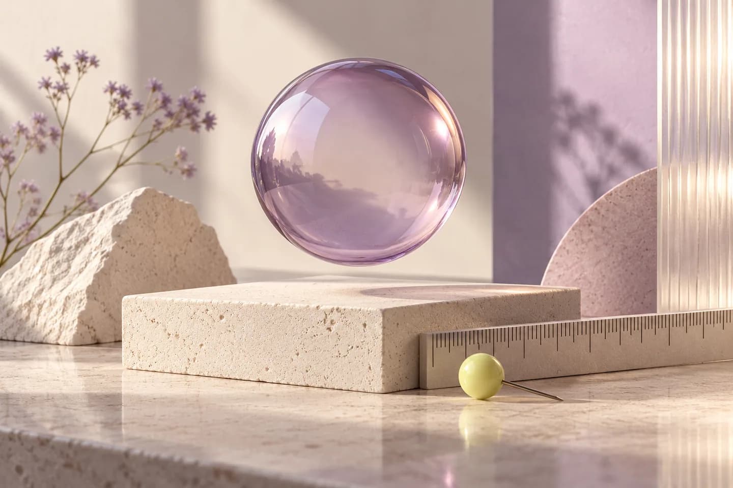 A fragile promise represented by a bubble above a solid evidence block.