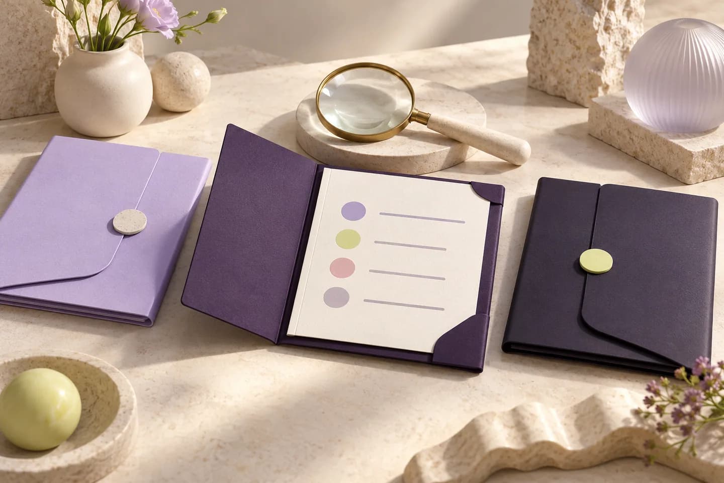 A magnifying lens comparing three service portfolios.