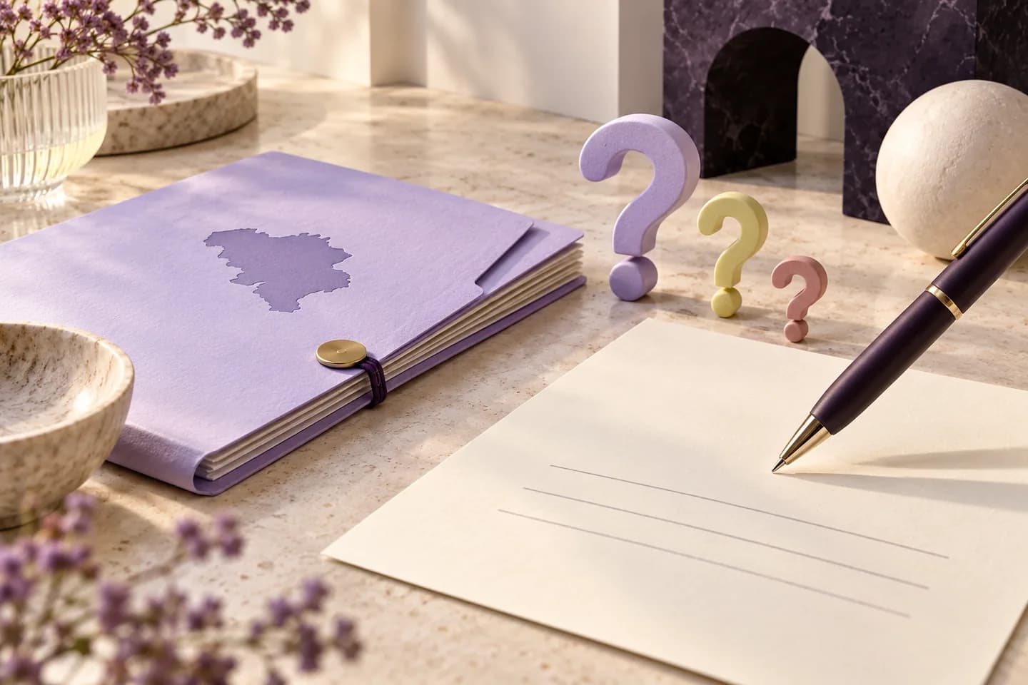 An unsigned authorisation beside a company dossier and review questions.