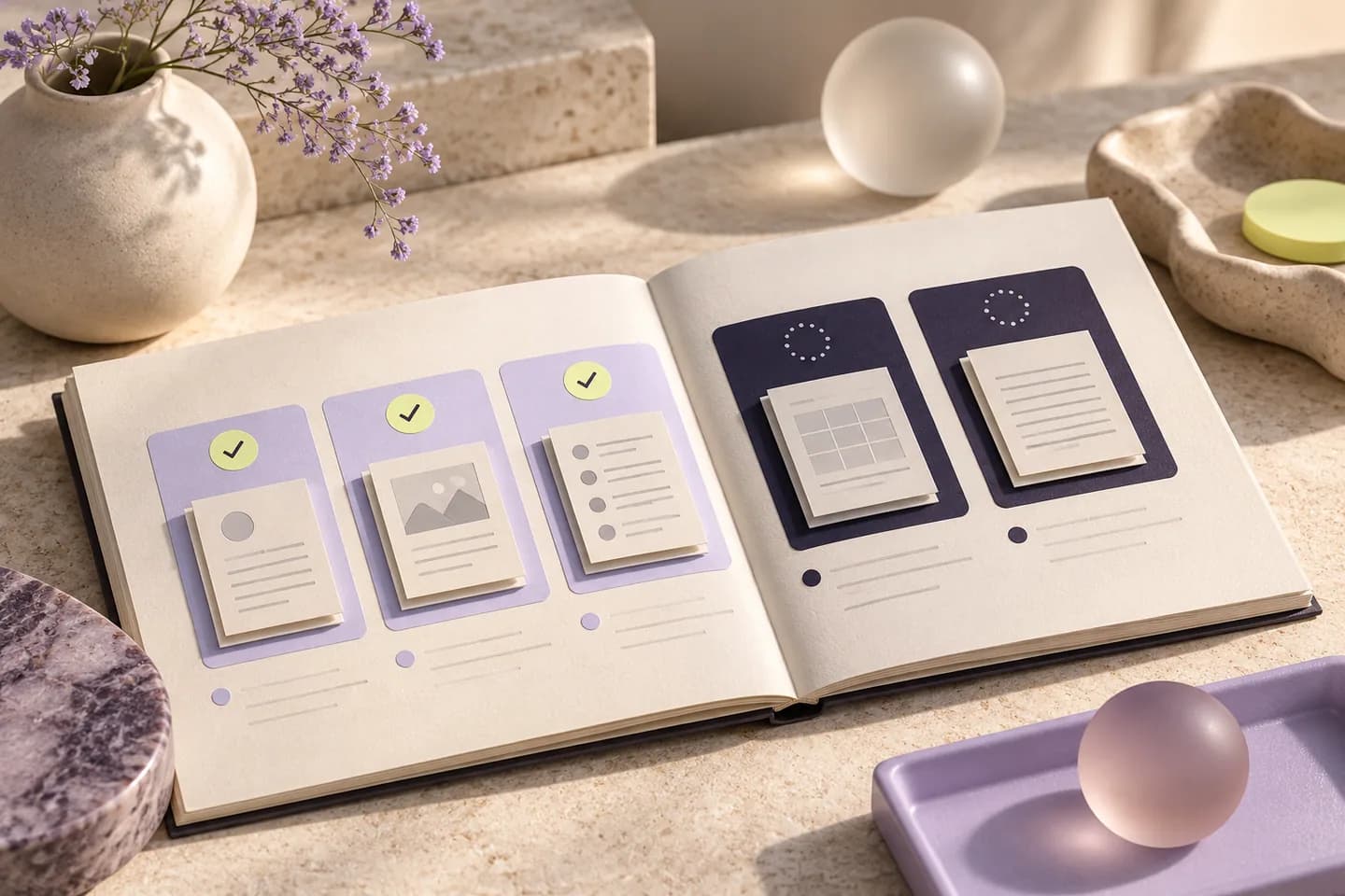A final report pairing individual pages with separate outcome records.